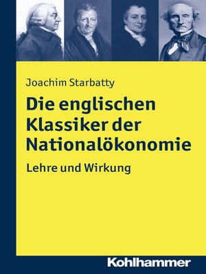 cover image of Die englischen Klassiker der Nationalökonomie